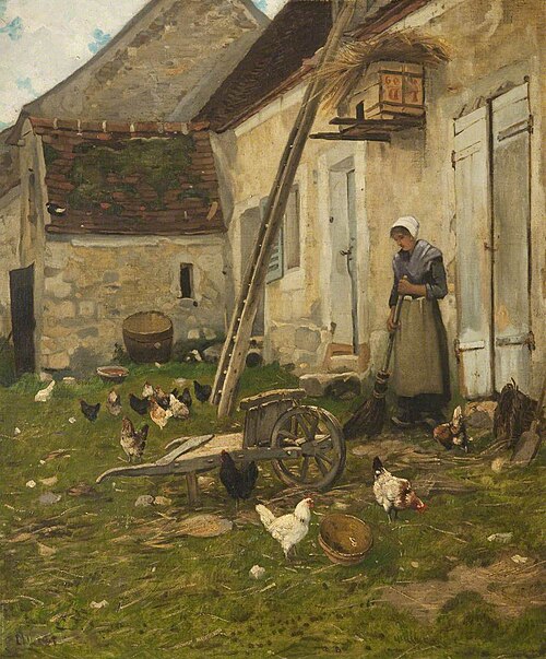 Farmyard, , Jean-François Millet