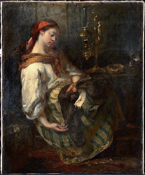 眠れるお針子, 1840, Jean-François Millet