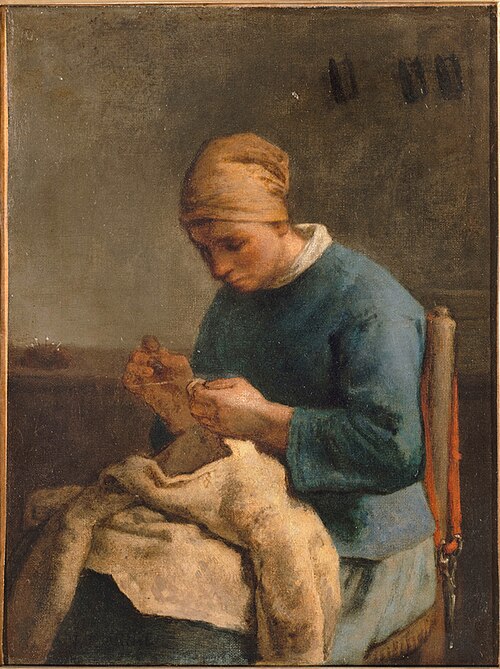 La Couseuse, 1869, Jean-François Millet