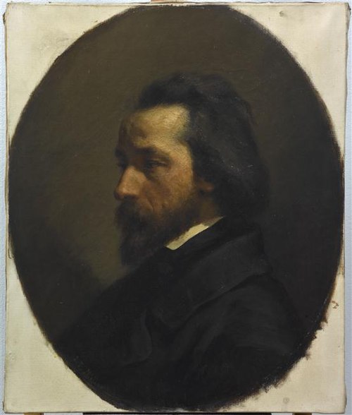 Portrait de Paul François Collot marchand de nouveautés, 1850, Jean-François Millet