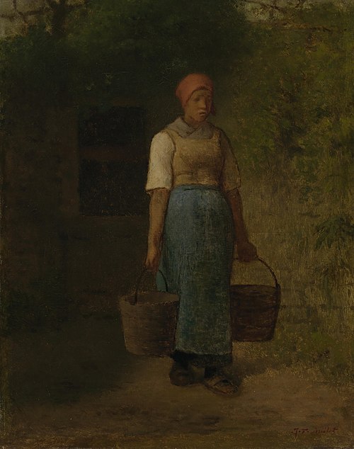 Girl Carrying Water, , Jean-François Millet