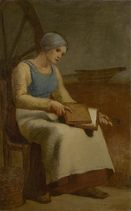 Woman Carding Wool, 1856, Jean-François Millet