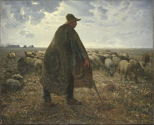 Shepherd Tending His Flock, 1860, Jean-François Millet