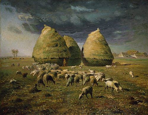 Haystacks: Autumn, 1874, Jean-François Millet