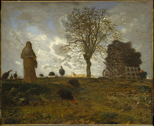 Autumn Landscape with a Flock of Turkeys, 1872, Jean-François Millet