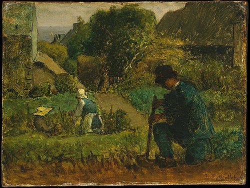 Garden Scene, 1854, Jean-François Millet