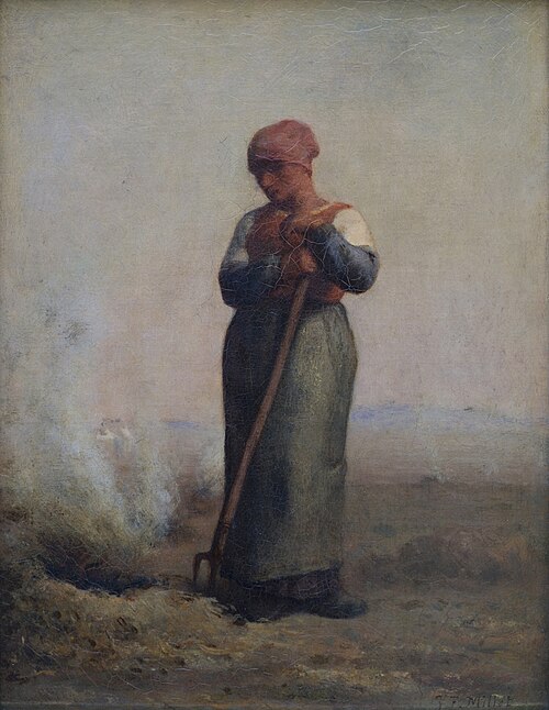 La Brûleuse d'herbes, 1859, Jean-François Millet