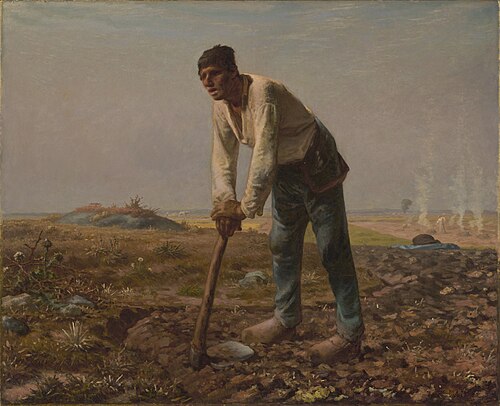 L'Homme à la houe, 1860, Jean-François Millet