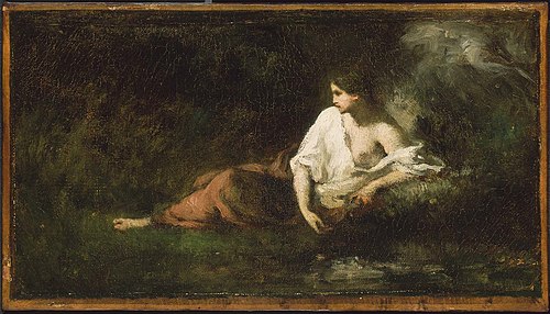 Woman Reclining in a Landscape, 1846, Jean-François Millet