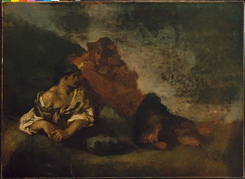 Two Reclining Figures, 1848, Jean-François Millet