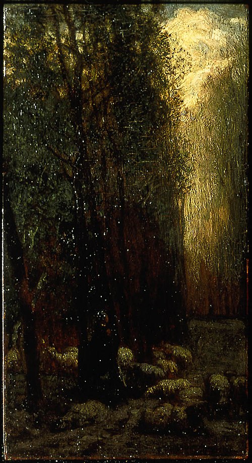 Forest with Shepherdess and Sheep, , Jean-François Millet
