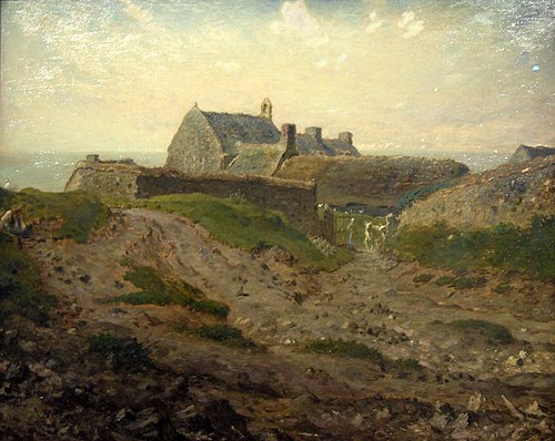 Priory at Vauville, Normandy, , Jean-François Millet
