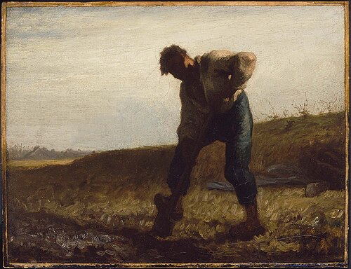 Man Turning over the Soil, 1848, Jean-François Millet