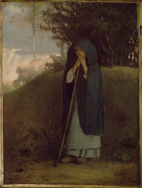 Shepherdess Leaning on her Staff, 1852, Jean-François Millet
