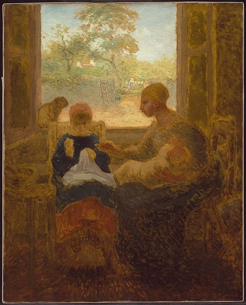 Sewing Lesson, 1874, Jean-François Millet