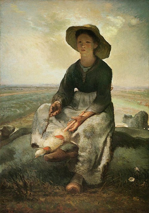 Young Shepherdess, 1871, Jean-François Millet