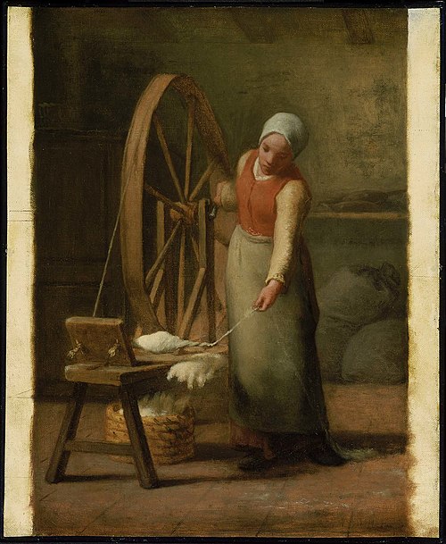 Standing Spinner, 1852, Jean-François Millet