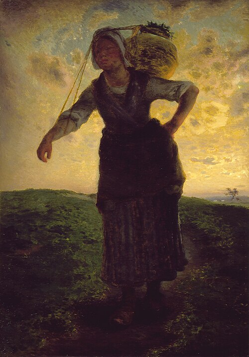 A Norman Milkmaid at Gréville, 1871, Jean-François Millet