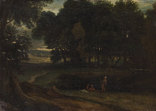 Waldlandschaft mit Badenden, , Jean-François Millet