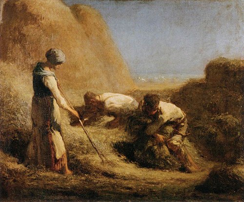Trussing Hay, 1837, Jean-François Millet