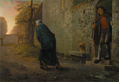 L'Attente, 1857, Jean-François Millet
