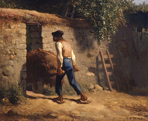 Peasant with a Wheelbarrow, 1848, Jean-François Millet