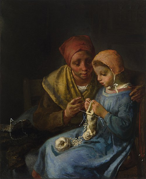 The Knitting Lesson, 1869, Jean-François Millet