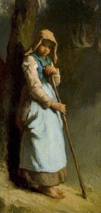 A Shepherdess, 1849, Jean-François Millet