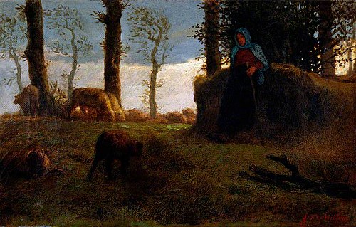 The Shepherdess, 1851, Jean-François Millet