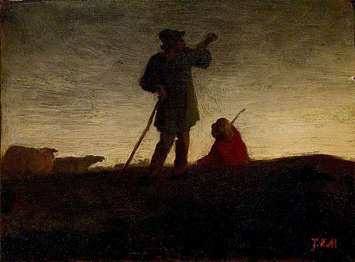 Recalling the Flock, 1869, Jean-François Millet