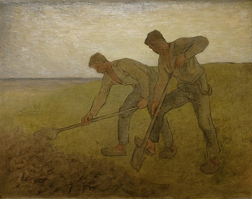Les deux bêcheurs, 1856, Jean-François Millet