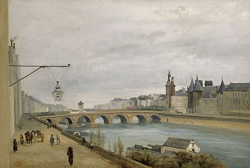 Le Pont au Change, vu du quai de Gesvres (1830), 1830, Jean-Baptiste Camille Corot