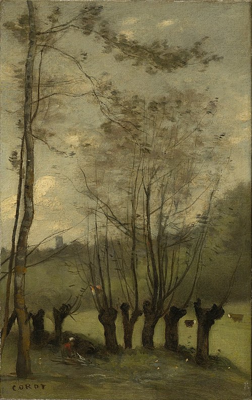 Montlhéry. Prairie avec des saules, 1860, Jean-Baptiste Camille Corot