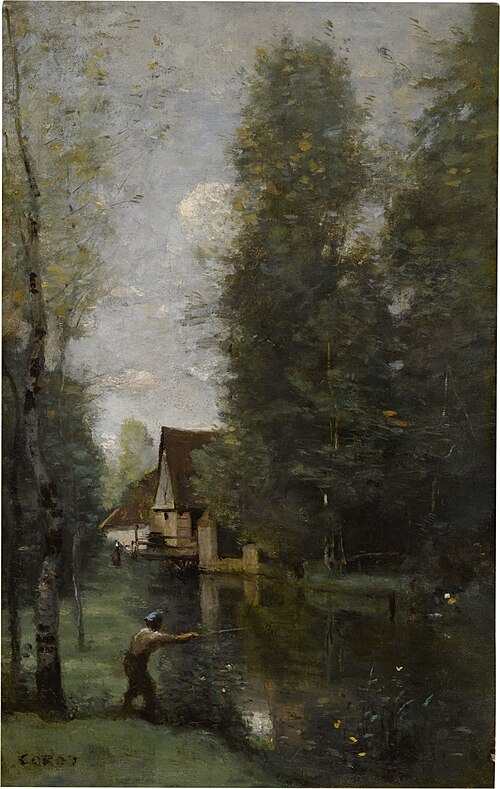 Watercourse Near a Mill, , Jean-Baptiste Camille Corot