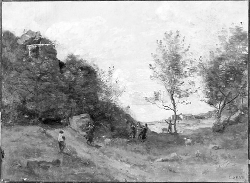 Goatherd in a Landscape, 1857, Jean-Baptiste Camille Corot