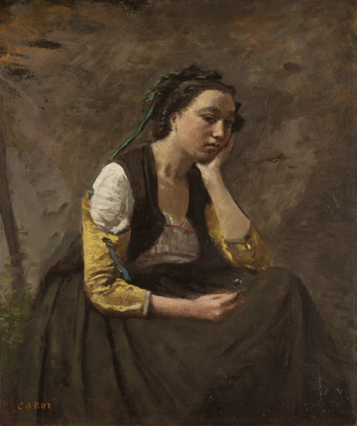 La femme à la pensée, 1856, Jean-Baptiste Camille Corot