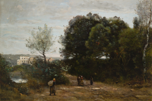 Ville-d'Avray : Chemin au bord de l'étang, 1867, Jean-Baptiste Camille Corot