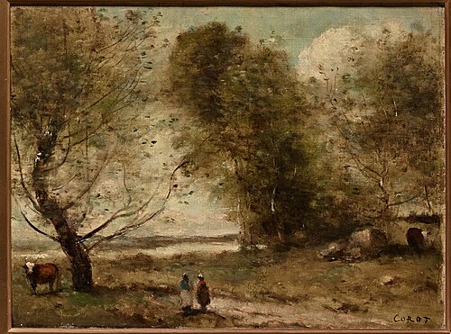 River's Edge, 1870, Jean-Baptiste Camille Corot