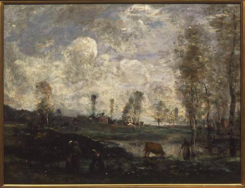 Landscape and Figures, 1874, Jean-Baptiste Camille Corot