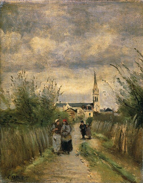 Le Clocher d'Argenteuil, 1850, Jean-Baptiste Camille Corot