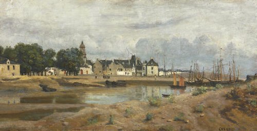 Un port de mer en Bretagne, 1850, Jean-Baptiste Camille Corot