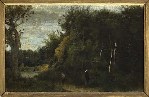 Entrée du bois à Ville-d'Avray, 1850, Jean-Baptiste Camille Corot
