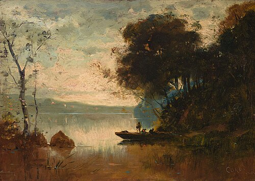 The Memory of Riva, , Jean-Baptiste Camille Corot