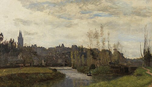 Vue de Saint-Lô, , Jean-Baptiste Camille Corot