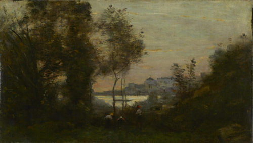 Souvenir de Ville-d'Avray, soleil couchant, 1865, Jean-Baptiste Camille Corot