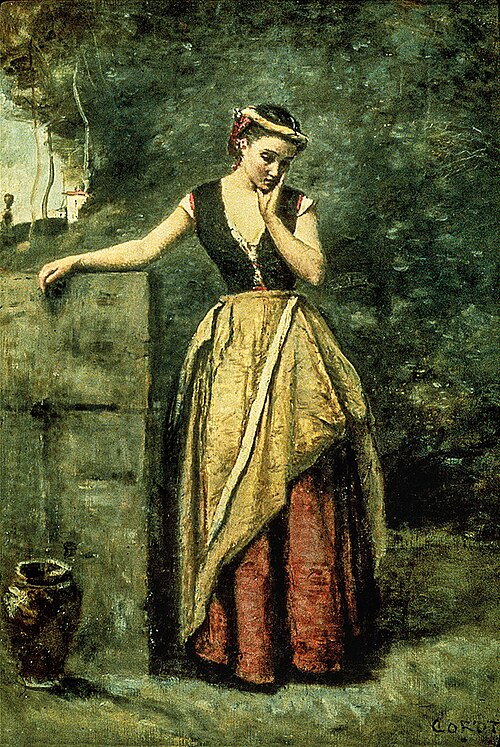 La rêveuse à la fontaine, 1860, Jean-Baptiste Camille Corot