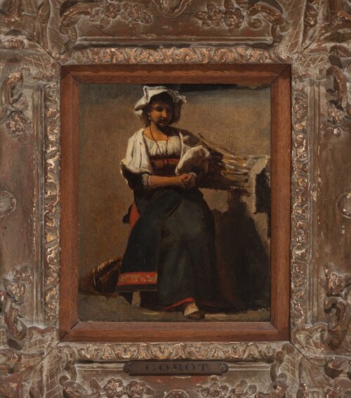 Jeune italienne, 1826, Jean-Baptiste Camille Corot