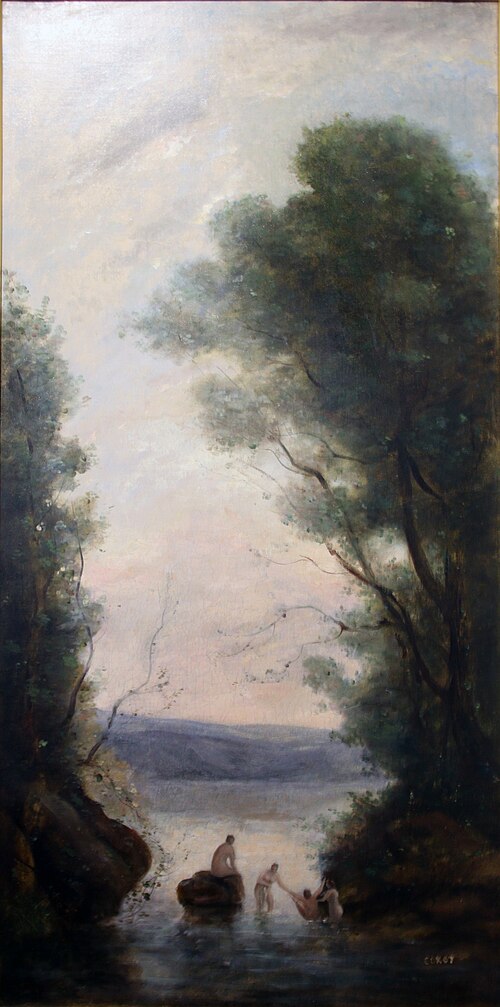 Les baigneuses, , Jean-Baptiste Camille Corot