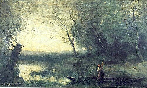 Le Batelier, le soir, 1865, Jean-Baptiste Camille Corot