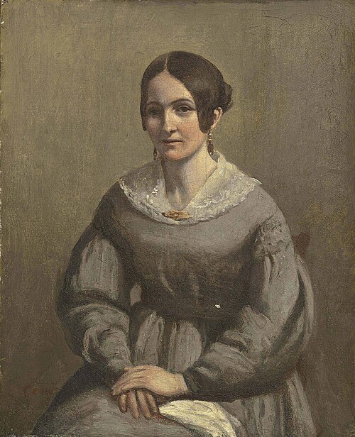 Portrait de jeune femme, 1870, Jean-Baptiste Camille Corot